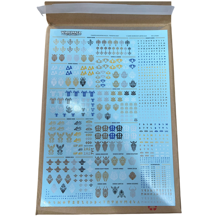 DWARFEN MOUNTAIN HOLDS: TRANSFER SHEET