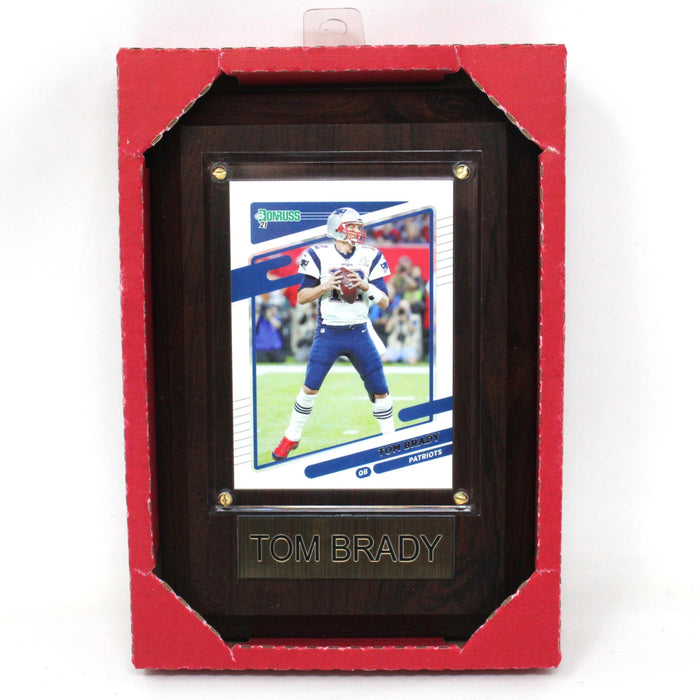 NFL PLAQUE WITH CARD 4X6 PATRIOTS TOM BRADY New - Tistaminis