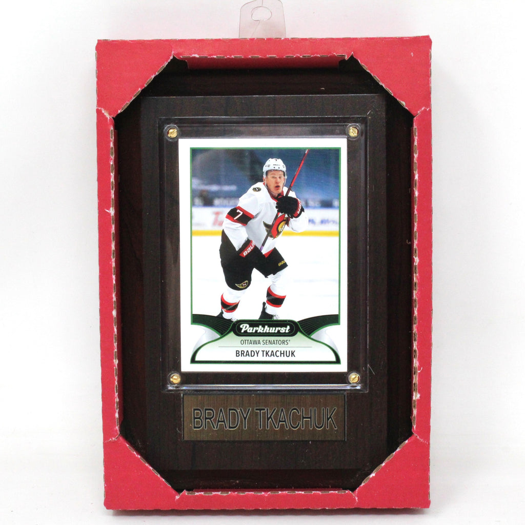 NHL PLAQUE WITH CARD 4X6 SENATORS BRADY TKACHUK - Tistaminis