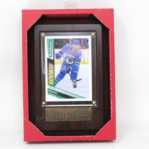 NHL PLAQUE W/CARD 4X6 CANUCKS QUINN HUGHES New - Tistaminis