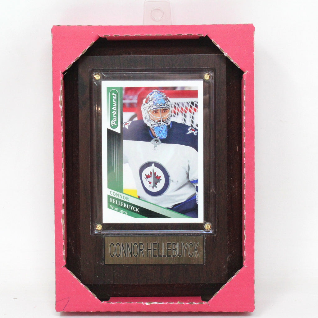 NHL PLAQUE WITH CARD 4X6 JETS CONNOR HELLEBYUCK New - Tistaminis