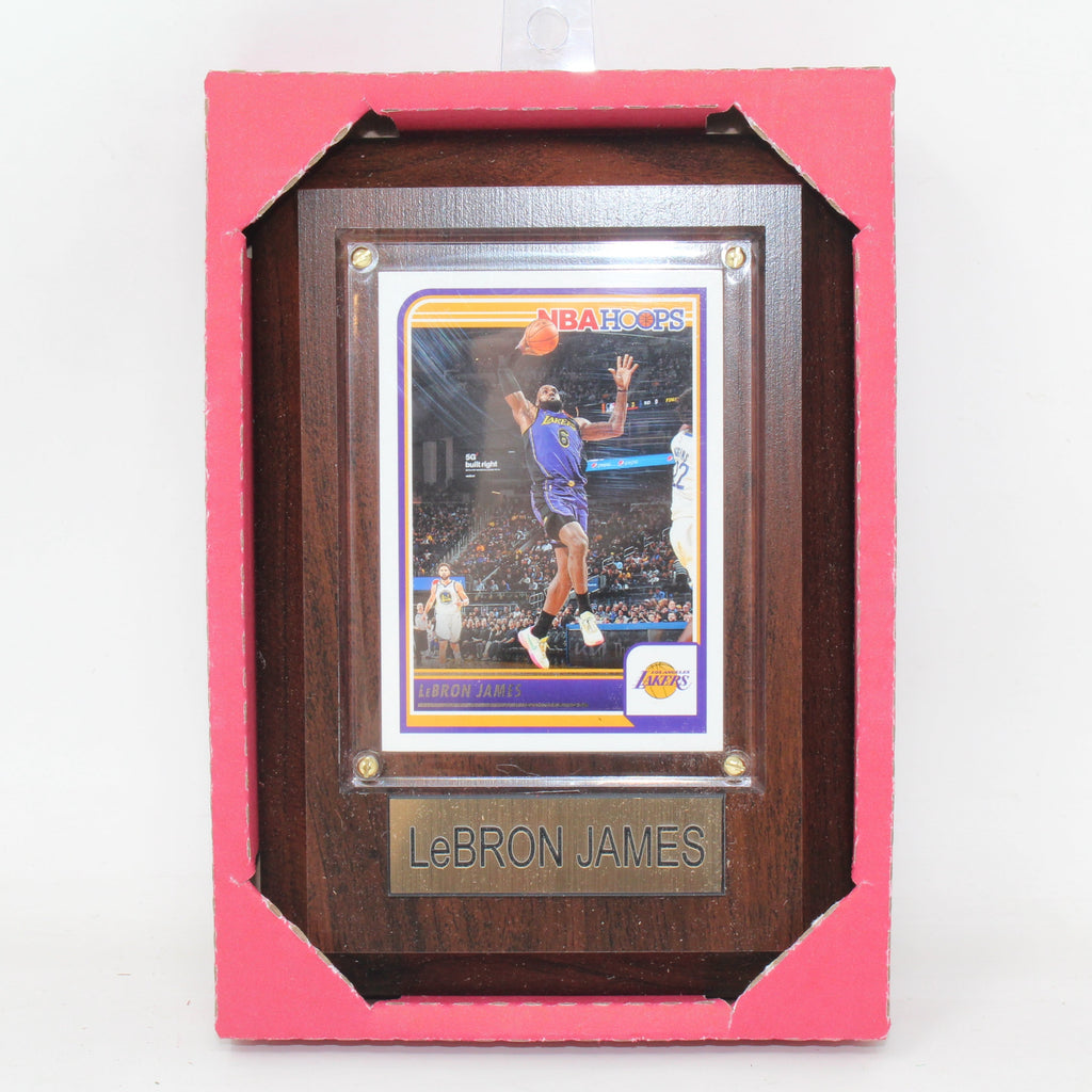 NBA PLAQUE WITH CARD 4X6 LAKERS LEBRON JAMES - Tistaminis