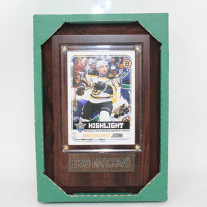 NHL PLAQUE WITH CARD 4X6 BRUINS BRAD MARCHAND New - Tistaminis