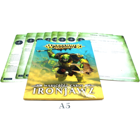 Warhammer Orcs and Goblins Ironjawz Warscroll Cards - A5 - Tistaminis