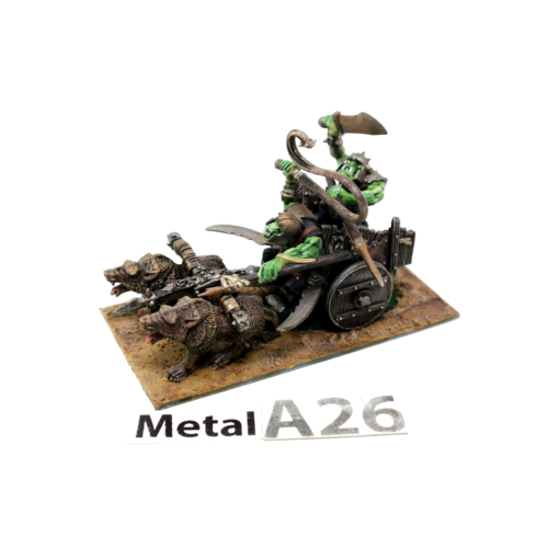 Warhammer Orcs and Goblins Wolf Chariot Well Painted - A26 - Tistaminis