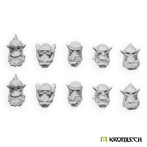 Kromlech Orc Storm Riderz Heads (10) New - Tistaminis