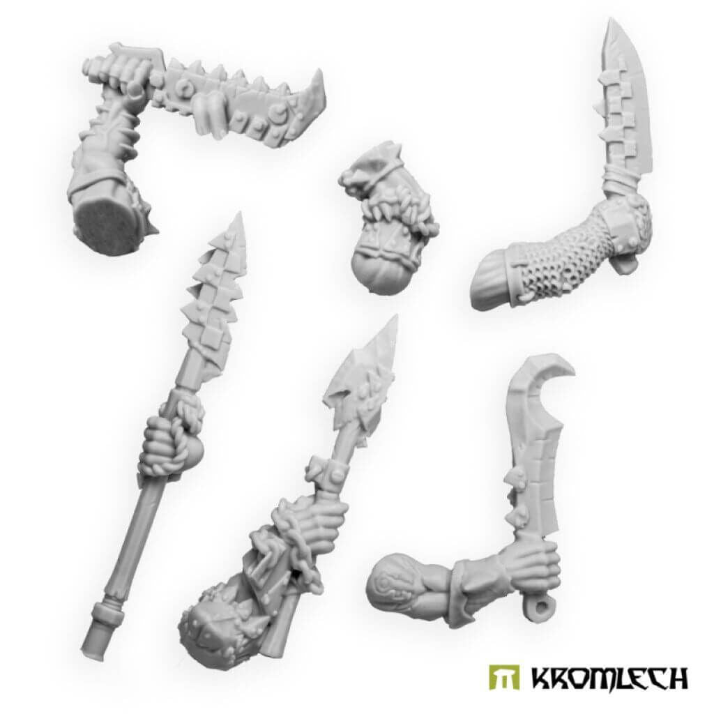 Kromlech Orc Storm Riderz Melee Weapons (5) New - Tistaminis