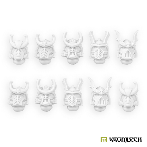 Kromlech Cyber Samurai Veteran Heads (10) New - Tistaminis