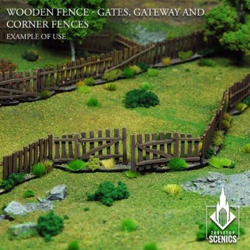 POLAND 1939 WOODEN FENCE - GATES, GATEWAY AND CORNER FENCES New