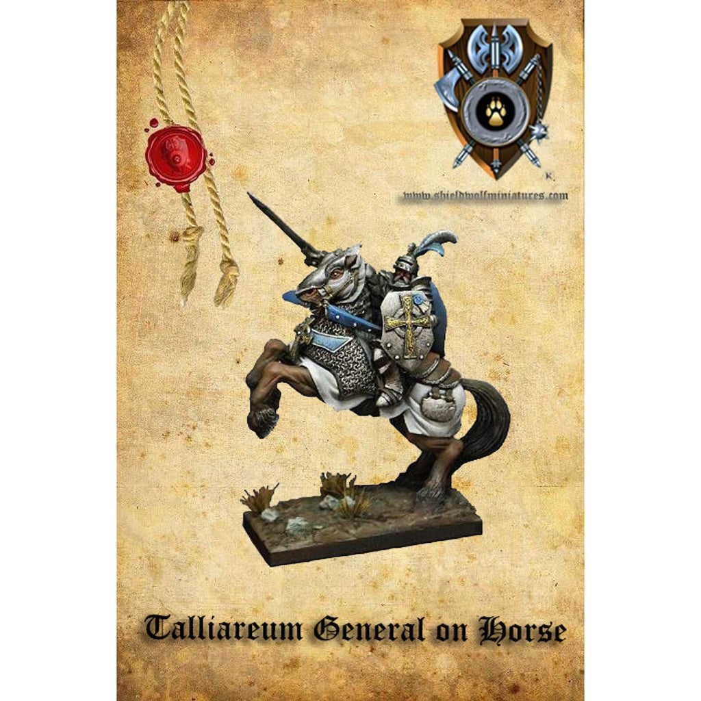 Shieldwolf Human Kingdoms Talliareum Warrior Priest/ Human General on horse New - Tistaminis