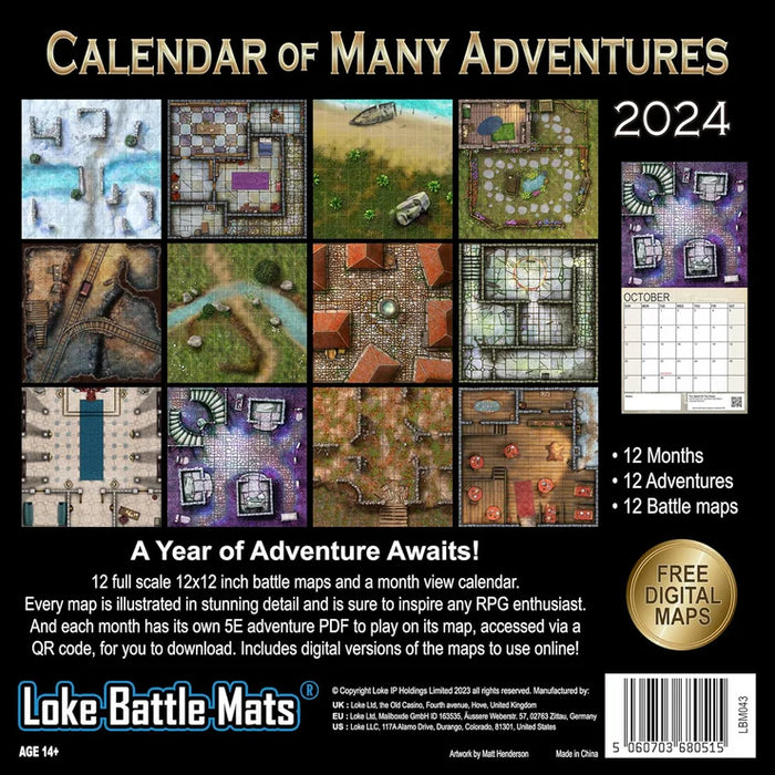 CALENDAR OF MANY ADVENTURES 2024 New - Tistaminis