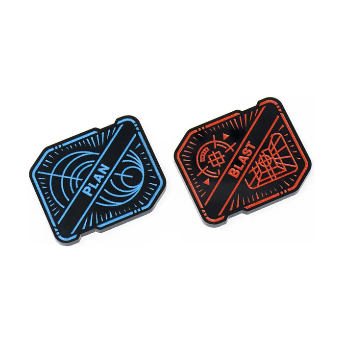 Star Wars Unlimited Initiative, Plan & Blast (Twin Suns) Acrylic Token Set