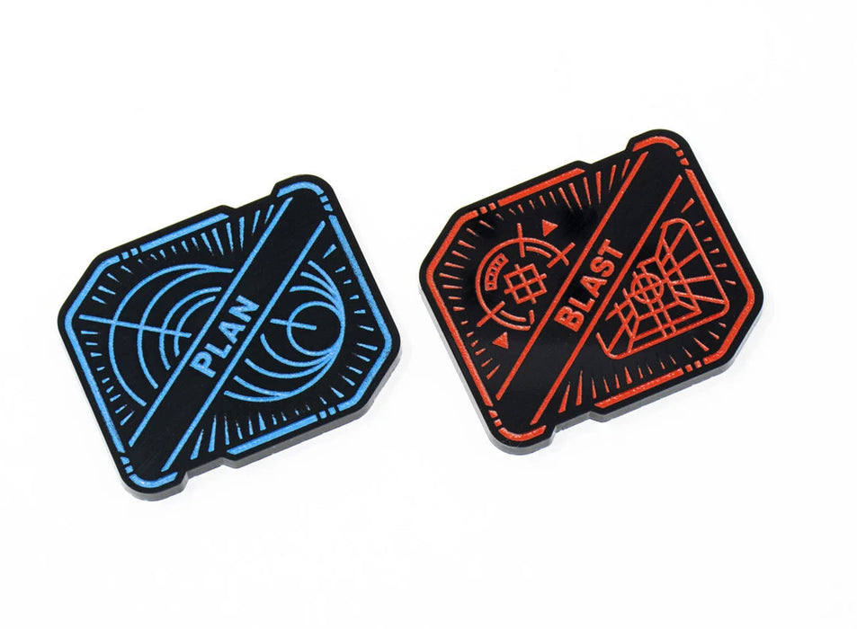 Star Wars Unlimited Initiative, Plan & Blast (Twin Suns) Acrylic Token Set