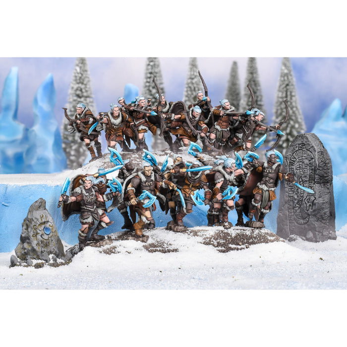 Kings of War Northern Alliance Icekin Hunter/ berserker Regiment Aug-23 Pre-Order - Tistaminis