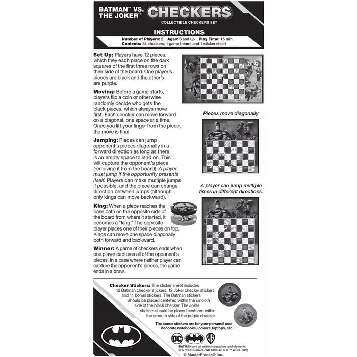 BATMAN VS JOKER CHECKERS New - Tistaminis