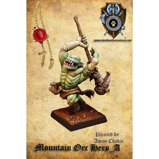 Shieldwolf Orcs Mountain Orc Hero A (2H Weapon) New - Tistaminis