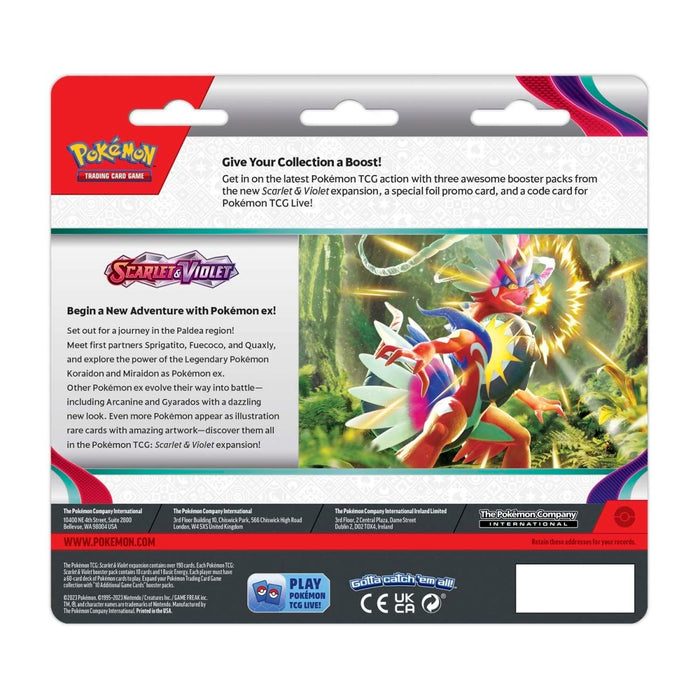 Pokemon Scarlet and Violet 3 Pack Blister - Dondozo