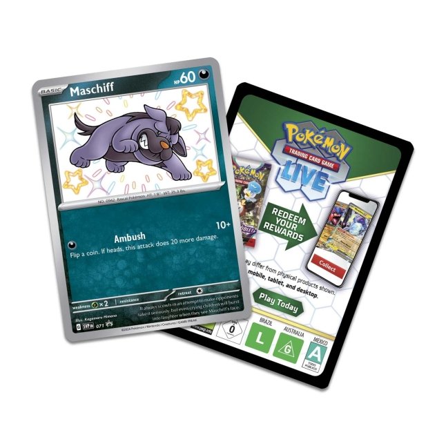 Pokemon PALDEAN FATES TECH STICKER COLLECTION - Maschiff