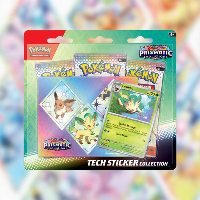 Pokemon SV8.5 Prismatic Evolutions Tech Sticker Collection - Leafeon Jan 17 Pre-Order