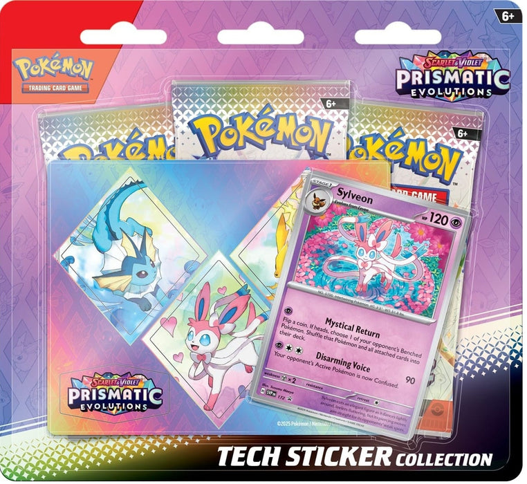 Pokemon SV8.5 Prismatic Evolutions Tech Sticker Collection - Sylveon Jan 17 Pre-Order