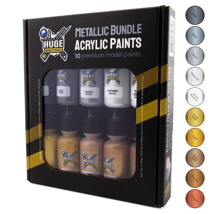 Huge Miniatures Huge Miniatures Metallic Paint Bundle Box New - Tistaminis