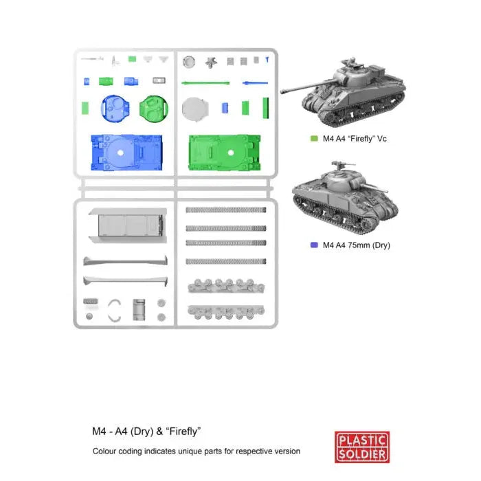 Plastic Soldier WW2V20015 1/72ND SHERMAN M4A4/FIREFLY 3 x VEHICLES New - Tistaminis