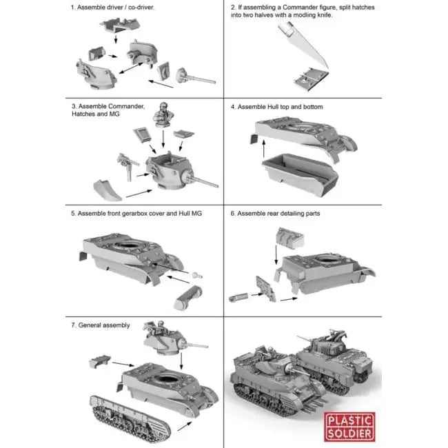 Plastic Soldier WW2V20014 1/72ND STUART M5 TANK X 3 VEHICLES New - Tistaminis