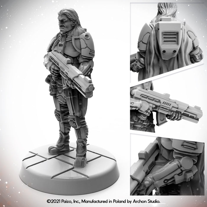 STARFINDER MASTERCLASS MINIS - HUMAN SOLDIER (100) New - Tistaminis