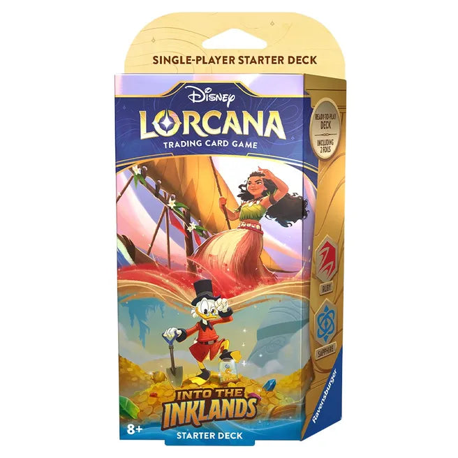 Disney Lorcana: Into the Inklands: Starter Deck - Sapphire / Ruby Feb-23 Pre-Order - Tistaminis