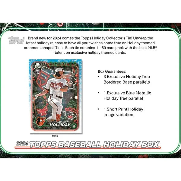 2024 TOPPS BASEBALL HOLIDAY MEGA BOX TIN