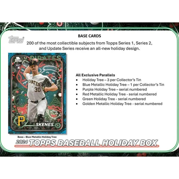 2024 TOPPS BASEBALL HOLIDAY MEGA BOX TIN