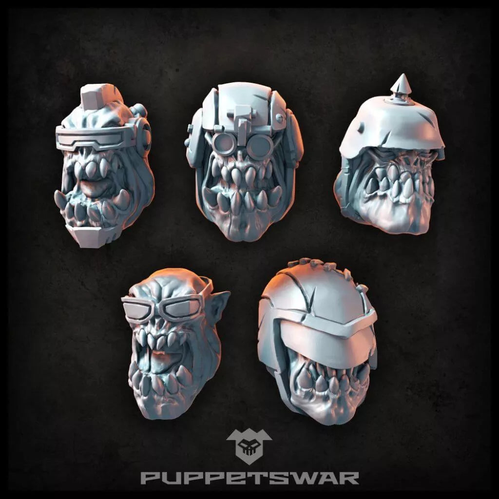 Puppets War Orc Biker Heads New - Tistaminis