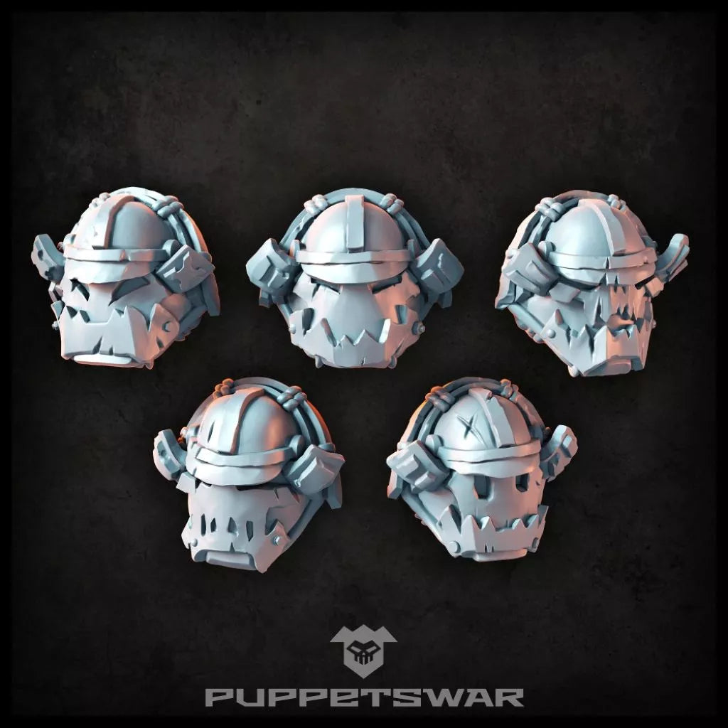 Puppets War Masked Bushi Orc Heads New - Tistaminis
