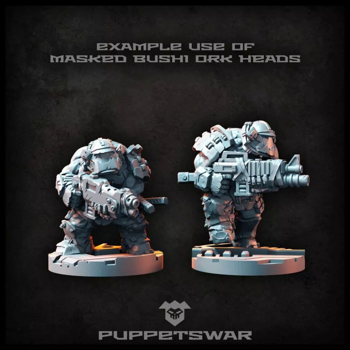 Puppets War Masked Bushi Orc Heads New - Tistaminis