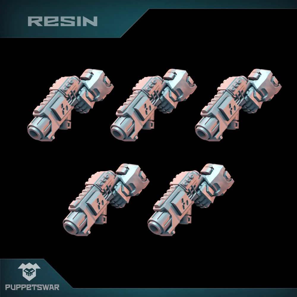 Puppets War Nuclear Pistols Left | 32mm Wargame Weapon Bits