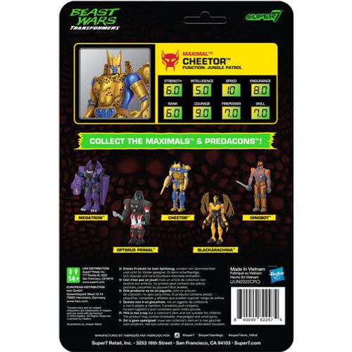 S7 TRANSFORMERS REACTION W7 BEAST W CHEETOR New - Tistaminis