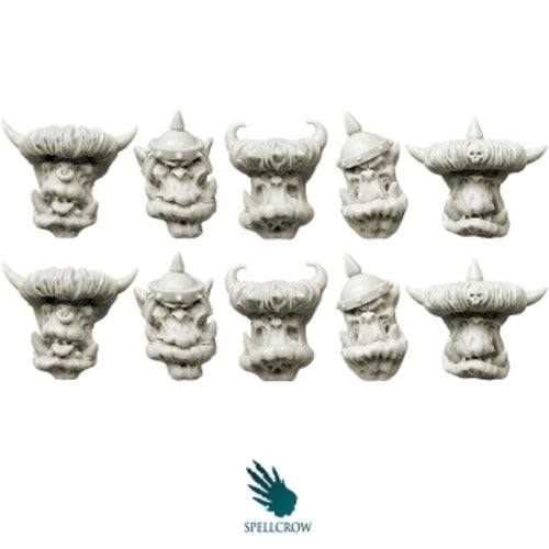 Spellcrow Orcs Armoured Heads v.3 - Tistaminis