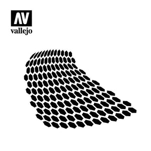Vallejo DISTORTED HONEYCOMB Airbrush Stencil - Tistaminis