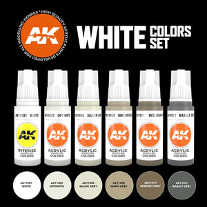 AK Interactive White Colors Set New - Tistaminis