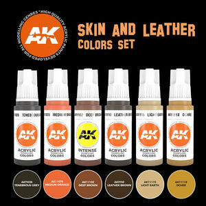 AK Interactive 3G Skin and Leather Colors Set New - Tistaminis