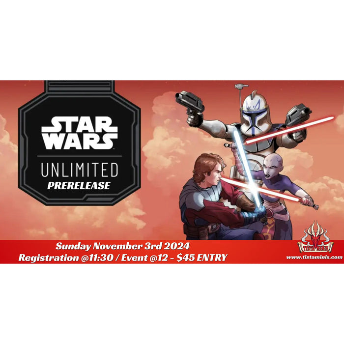 Star Wars Unlimited Twilight Republic Prerelease Sunday - November 3rd