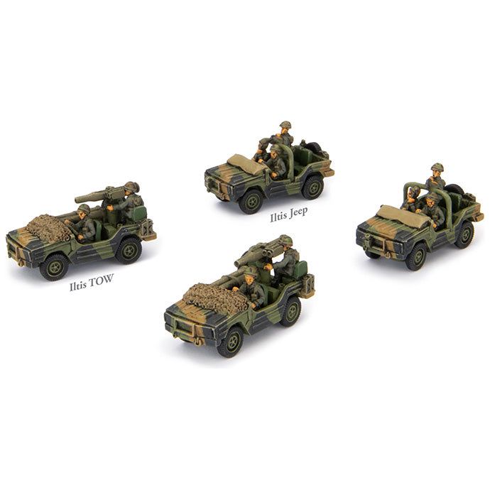 Team Yankee Canadian Iltis Anti-tank Section or Patrol (x4) New - Tistaminis