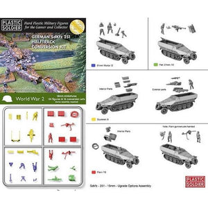 Plastic Soldier Company 15MM EASY ASSEMBLY GERMAN SDKFZ 251/D CONVERSION KIT New - Tistaminis