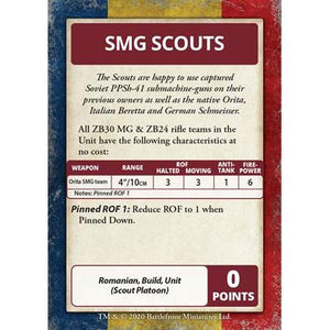 Flames of War Romanian Romanian Command Card Pack (27x Cards) New - Tistaminis