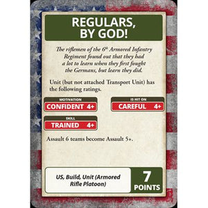 Flames of War	American Fighting First Unit and Command Cards Bundle New - Tistaminis