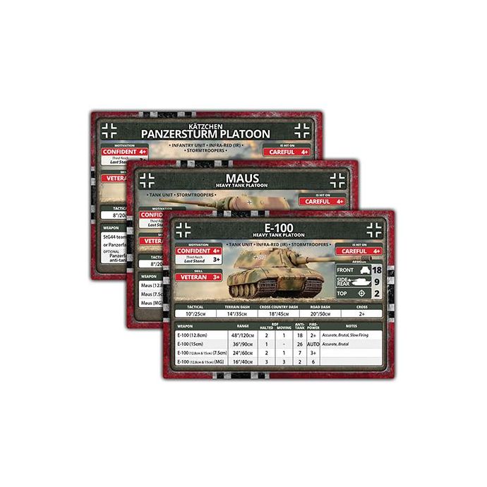 Flames of War Late War Leviathans: German Unit Cards (41x Cards) - Limited Edition