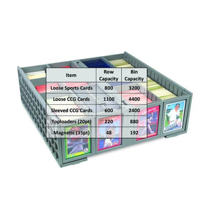 BCW 3,200ct COLLECTIBLE PLASTIC CARD BIN GRAY New - Tistaminis