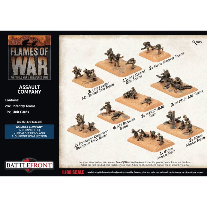 FLAMES OF WAR AMERICAN ASSAULT COMPANY - Tistaminis