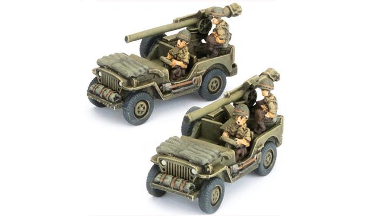 Flames of War Jeep with 105mm Recoilless Rifle (x2)