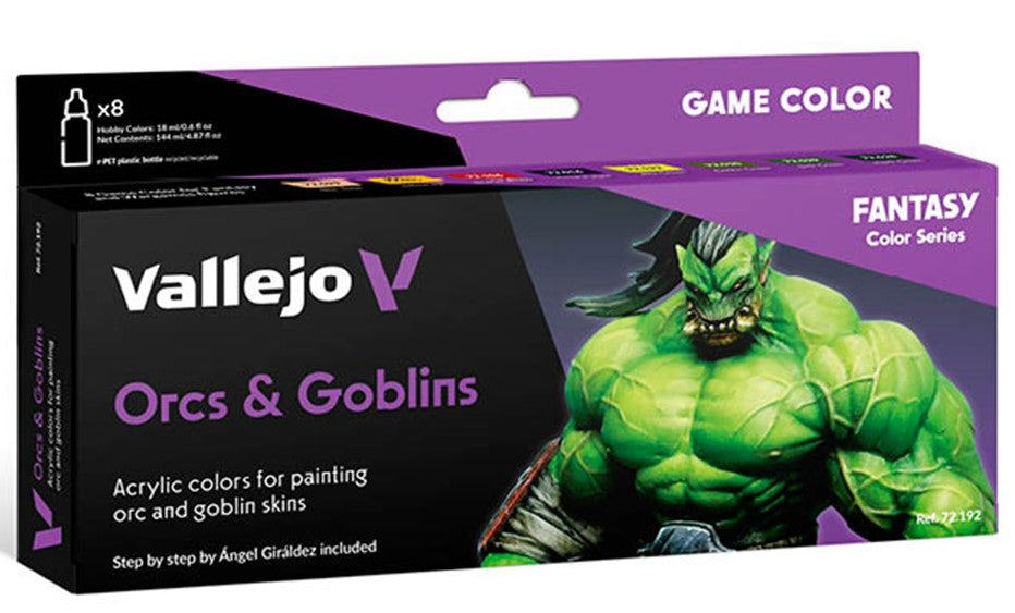 VALLEJO ORCS & GOBLINS GAME COLOUR - 8 COLOUR SET